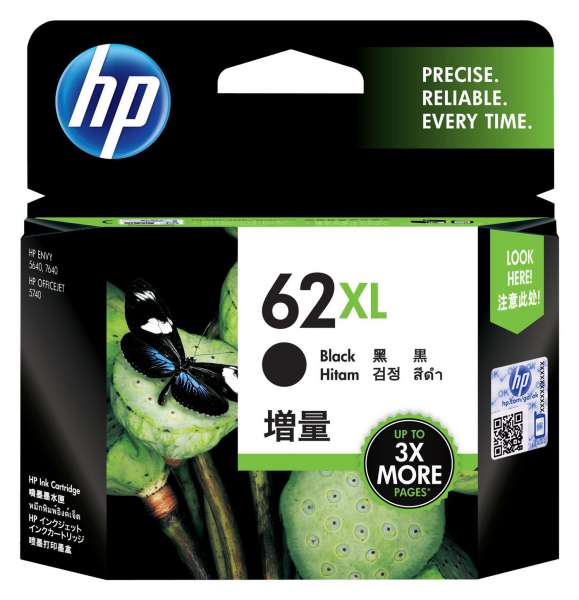 HP 62XL - Hohe Ergiebigkeit - Schwarz - Original