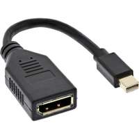 InLine Kabel Mini DisplayPort ST zu DisplayPort BU - 4K2K - schwarz - 0,15m