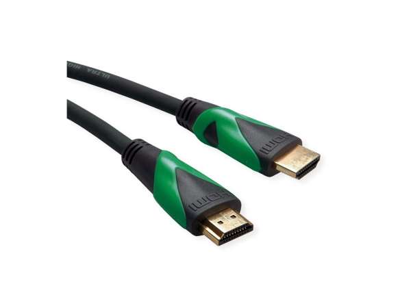 ROLINE Green - Ultra High Speed - HDMI-Kabel mit Ethernet - HDMI männlich zu HDMI männlich - 2 m - D