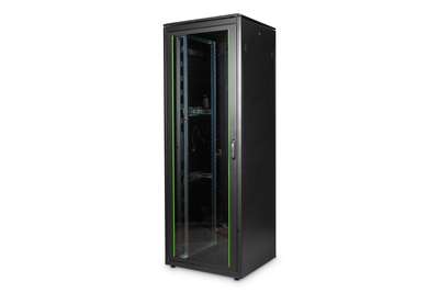 DIGITUS Professional Unique DN-19 47U-8/8-B-1 - Schrank Netzwerkschrank - Schwarz, RAL 9005 - 47U -