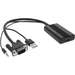 InLine Adapterkabel - USB, HD-15 (VGA), mini-phone stereo 3.5 mm männlich zu HDMI weiblich