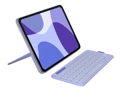 Logitech Flip Folio - Tastatur und Foliohülle - full size - kabellos - Bluetooth 5.1 LE - QWERTZ - D