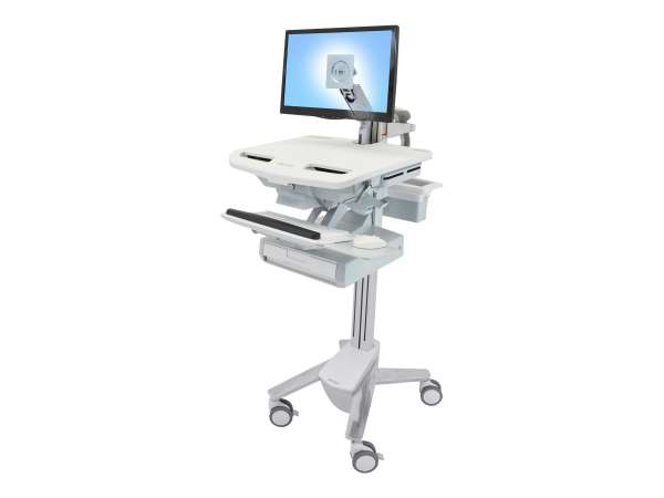 Ergotron Wagen - offene Architektur - für LCD-Display / PC-Ausrüstung - medizinisch - Kunststoff, Al