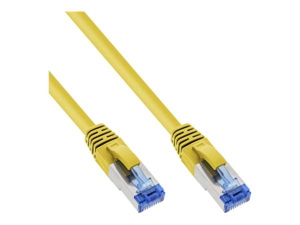 InLine Patchkabel - S/FTP (PiMf) - Cat.6A - halogenfrei - gelb - 1m