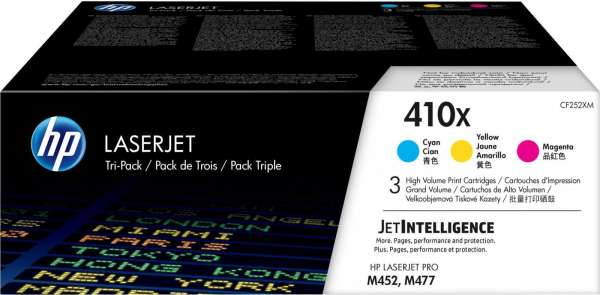 HP 410X - 3er-Pack - Hohe Ergiebigkeit - Gelb, Cyan, Magenta - Original - LaserJet - Tonerpatrone (C