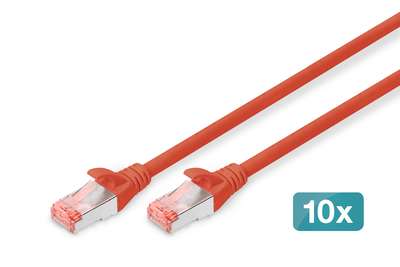 DIGITUS CAT 6 S/FTP Patchkabel, 10 Stück