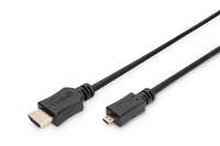 DIGITUS HDMI-Kabel mit Ethernet - HDMI männlich zu 19 pin micro HDMI Type D männlich