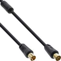 InLine Antennenkabel Premium - 2x geschirmt - mit Filter - >85dB - schwarz - 10m