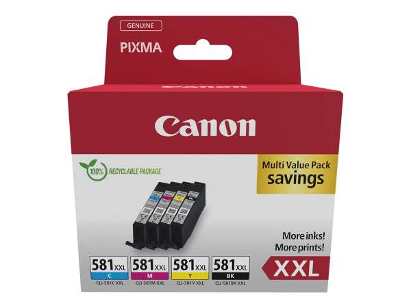 Canon CLI-581XXL BK/C/M/Y Multi Pack - 4er-Pack