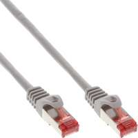 InLine Patchkabel - S/FTP (PiMf) - Cat.6 - halogenfrei - Kupfer - grau - 0,5m