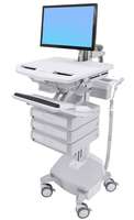 Ergotron Cart with LCD Arm, LiFe Powered, 3 Drawers - Wagen (nur Laden)