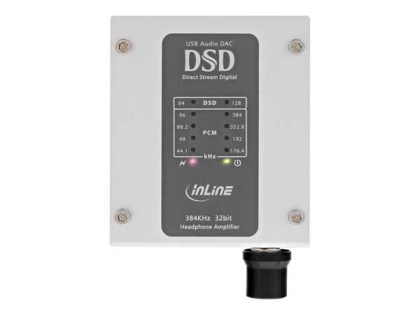 InLine AmpUSB - Hi-Res AUDIO HiFi DSD Kopfhörer-Röhrenverstärker - 384kHz/32-Bit