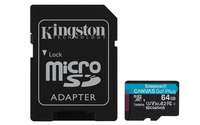 Kingston Canvas Go! Plus - Flash-Speicherkarte (microSDXC-an-SD-Adapter inbegriffen)