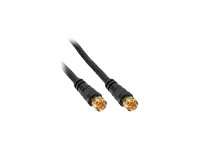 InLine SAT-Anschlusskabel - 2x geschirmt - 2x F-Stecker - >85dB - schwarz - 1m