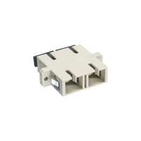InLine LWL Kupplung - Duplex SC/SC - multimode - beige - Keramik-Hülse - zum Einbau