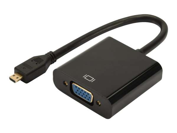 DIGITUS Video- / Audio-Adapter - 19 pin micro HDMI Type D männlich zu HD-15 (VGA)