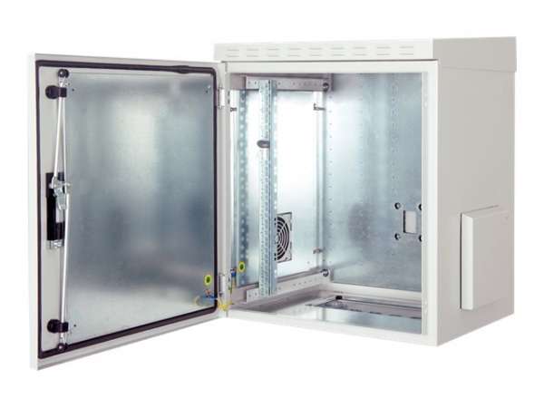 DIGITUS Professional DN-19-24U-I-OD-2 - Schrank Netzwerkschrank - geeignet für Wandmontage - Grau, R