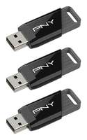 PNY Attaché X - USB-Flash-Laufwerk - 128 GB - USB 3.2 Gen 1 (Packung mit 3)