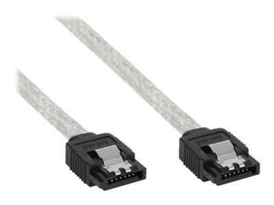 InLine SATA 6Gb/s Kabel rund - mit Lasche - 0,75m