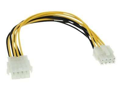 InLine Strom Verlängerung intern - Netzteil zu Mainboard 8pol. ST / BU - 0,20m