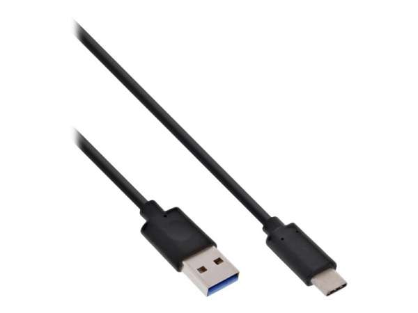 InLine USB 3.2 Gen.1x2 Kabel - USB-C Stecker an A Stecker - schwarz - 2m