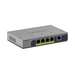 Netgear GS105P - Switch - unmanaged - 1 x 10/100/1000 + 4 x 10/100/1000 (PoE+)