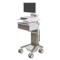 Ergotron CareFit Pro - Wagen - Electric Lift - für LCD-Display / PC-Ausrüstung - medizinisch - weiß,