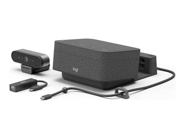 Logitech Logi Dock Focus Room Kit - Kit für Videokonferenzen (Logitech BRIO Ultra HD Pro Webcam, Log