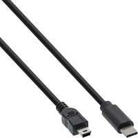InLine USB 2.0 Kabel - USB-C Stecker an Mini-B Stecker - schwarz - 3m