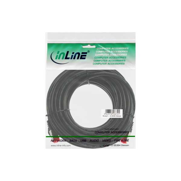 InLine Patchkabel - S/FTP (PiMf) - Cat.6 - 250MHz - PVC - CCA - schwarz - 5m