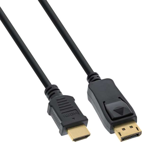 InLine DisplayPort zu HDMI Konverter Kabel - 4K/30Hz - schwarz - 1m