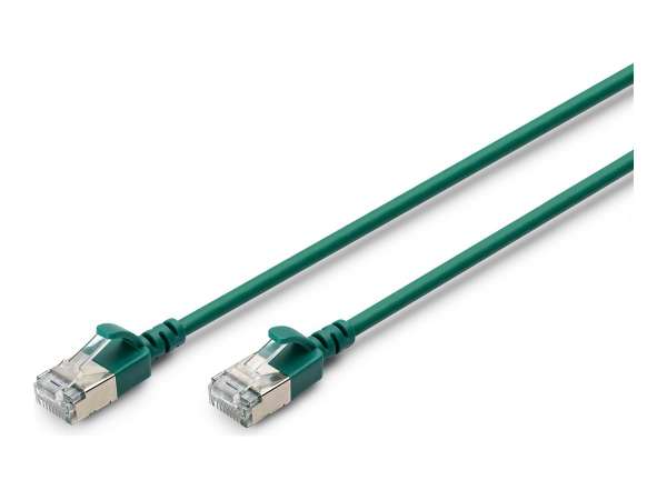 DIGITUS CAT 6A F-FTP Slim Patchkabel, 1m, Grün