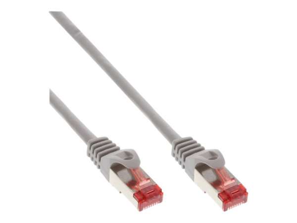 InLine Patchkabel - S/FTP (PiMf) - Cat.6 - 250MHz - PVC - CCA - grau - 0,25m
