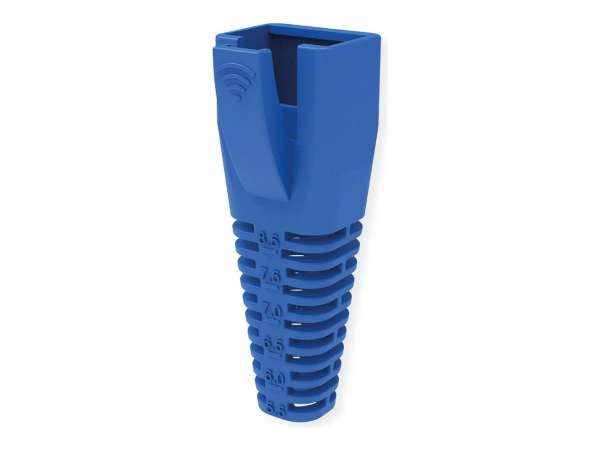 ROLINE Netzwerkkabel-Knickschutz - RJ-45, zuschneidbar - Blau (Packung mit 10)