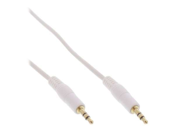InLine Klinke Kabel - 3,5mm Stecker / Stecker - Stereo - weiß / gold - 10m