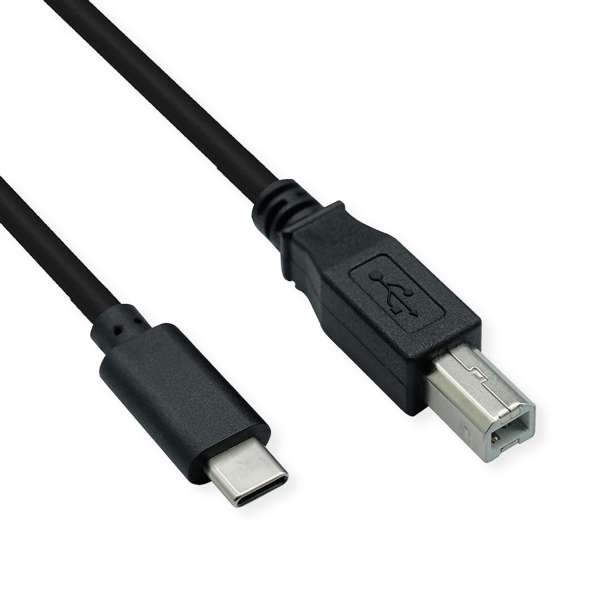 ROLINE USB-Kabel - 24 pin USB-C (M) zu USB Type B (M)