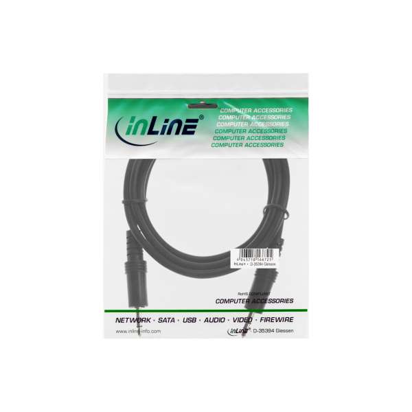 InLine Klinke Kabel - 3,5mm Stecker / Stecker - Stereo - 0,3m