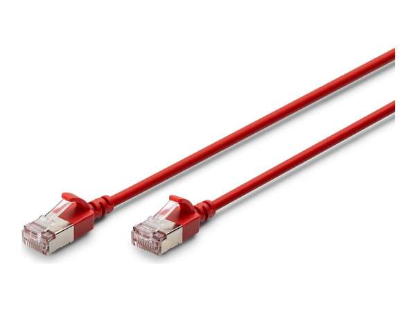 DIGITUS CAT 6A F-FTP Slim Patchkabel, 1,5m, Rot