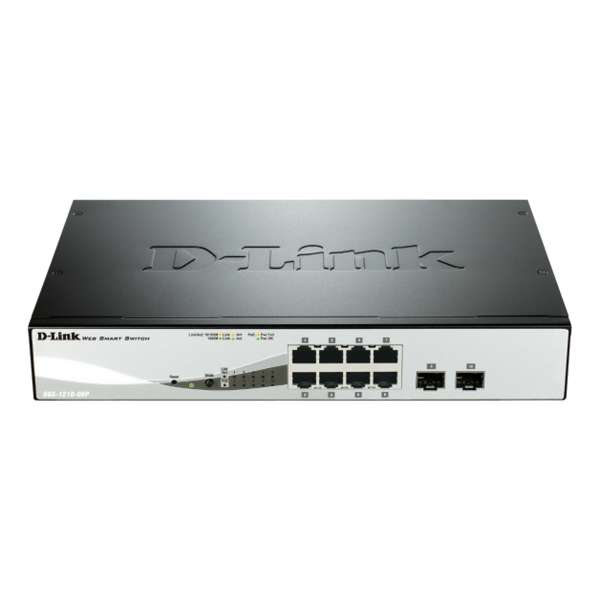 D-Link Web Smart DGS-1210-08P - Switch - managed - 8 x 10/100/1000 (PoE)