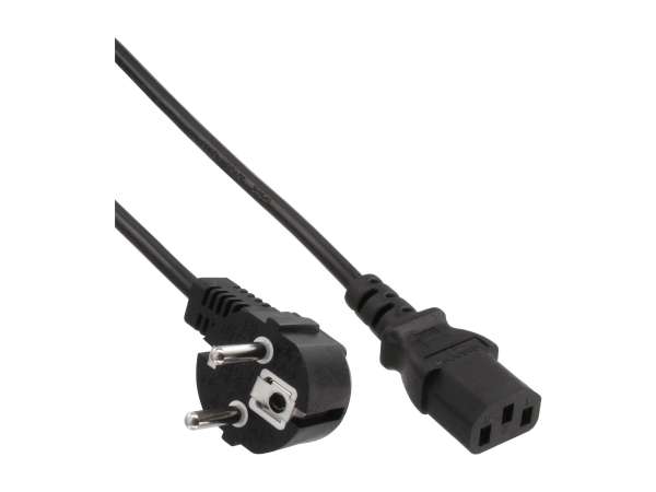 InLine 25er B-Pack Netzkabel - Schutzk. gew. / Kaltgeräte ST C13 - schwarz 3m