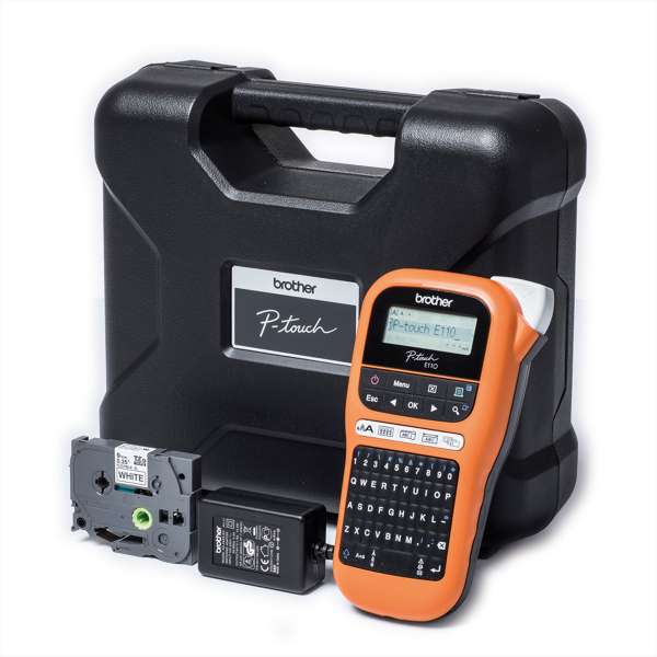 Brother P-Touch PT-E110VP - Beschriftungsgerät - s/w - Thermotransfer - Rolle (1,2 cm)