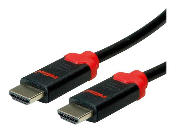 ROLINE Ultra High Speed - HDMI-Kabel - HDMI männlich zu HDMI männlich - 3 m - Doppelisolierung - Sch