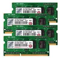 Transcend JetMemory - DDR3 - Kit - 16 GB: 4 x 4 GB - SO DIMM 204-PIN - 1600 MHz / PC3-12800 - CL11 -