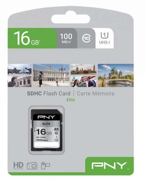 PNY Elite - Flash-Speicherkarte - 16 GB - UHS-I U1 / Class10