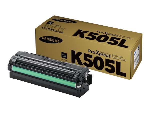 HP Samsung CLT-K505L - Hohe Ergiebigkeit - Schwarz - Original - Tonerpatrone (SU168A)