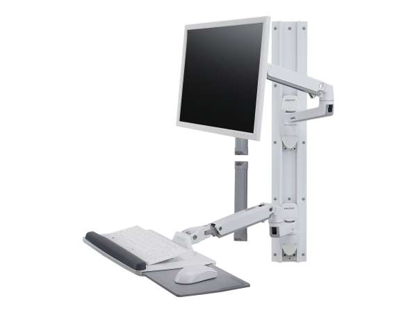 Ergotron LX Wall Mount System - Befestigungskit (Wandarm, Maushalterung, Tastaturarm, 2 Kabelkanäle,