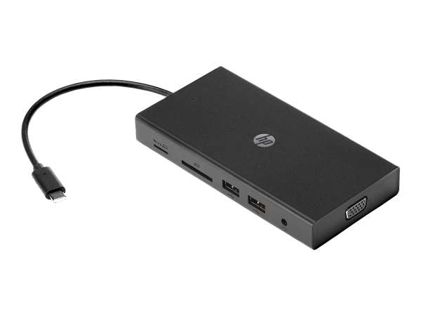 HP USB-C-Reisehub mit mehreren Anschlüssen - Kabelgebunden - USB 3.2 Gen 1 (3.1 Gen 1) Type-C - 10,1