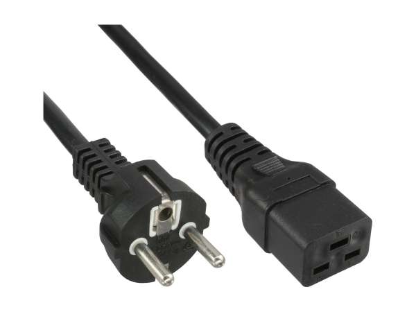 InLine Netzkabel 16A - Schutzkontakt gerade / Kaltgerätestecker IEC320/C19 - 3m