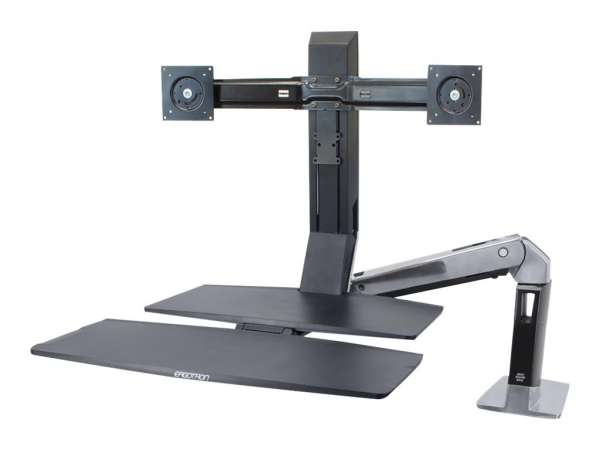 Ergotron WorkFit-A Dual Workstation With Worksurface