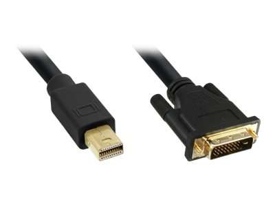 InLine Mini DisplayPort zu DVI Konverter Kabel - schwarz - 1,5m
